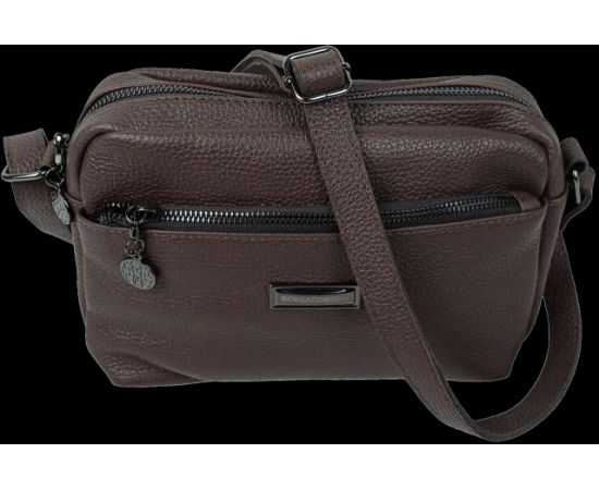 Купить Женская кожаная сумка на плечо Borsacomoda темно-коричневая, фото , изображение 5, характеристики, отзывы