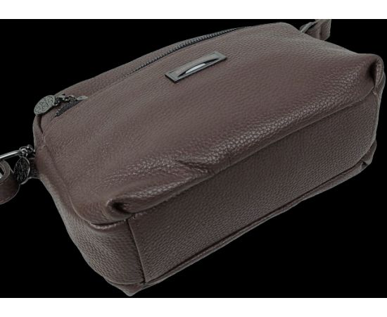 Купить Женская кожаная сумка на плечо Borsacomoda темно-коричневая, фото , изображение 6, характеристики, отзывы