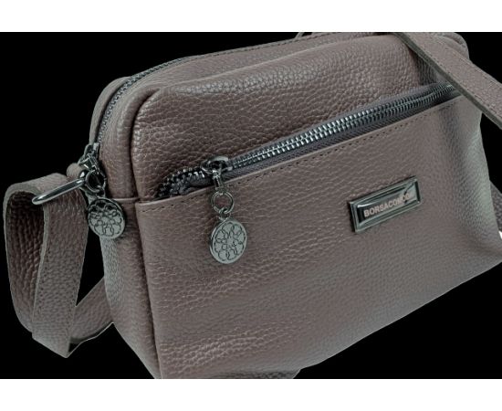 Купить Женская кожаная сумка на плечо Borsacomoda темно-коричневая, фото , изображение 7, характеристики, отзывы