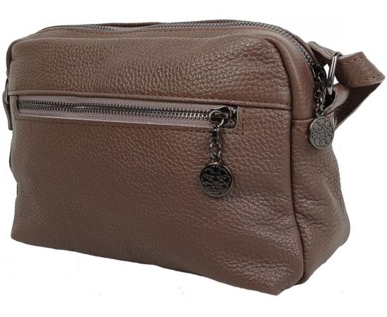 Купить Женская кожаная сумка на плечо Borsacomoda коричневая, фото , изображение 5, характеристики, отзывы