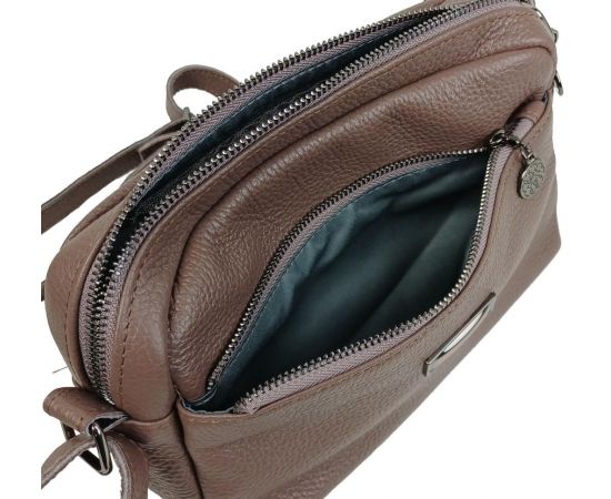 Купить Женская кожаная сумка на плечо Borsacomoda коричневая, фото , изображение 9, характеристики, отзывы