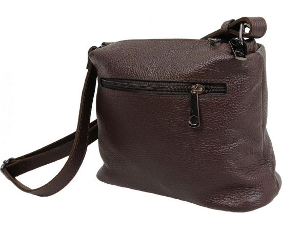 Купить Женская наплечная кожаная сумка Borsacomoda темно-коричневая, фото , изображение 7, характеристики, отзывы