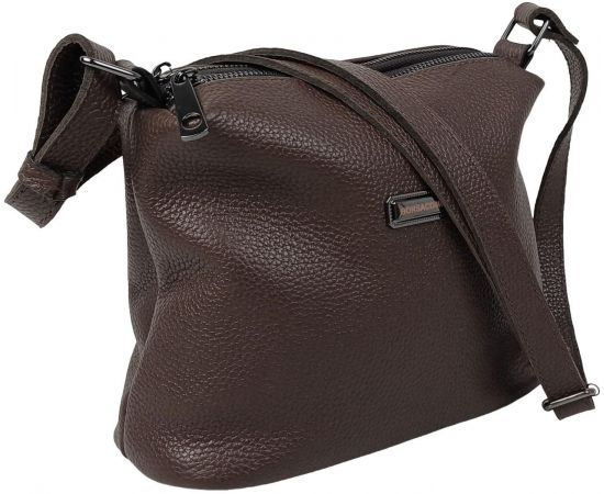 Купить Женская кожаная сумка на плечо Borsacomoda темно-коричневая, фото , изображение 2, характеристики, отзывы