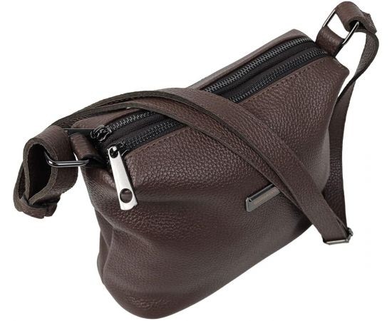 Купить Женская кожаная сумка на плечо Borsacomoda темно-коричневая, фото , изображение 5, характеристики, отзывы