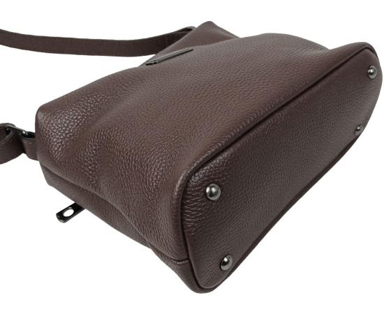 Купить Женская кожаная сумка на плечо Borsacomoda темно-коричневая, фото , изображение 6, характеристики, отзывы