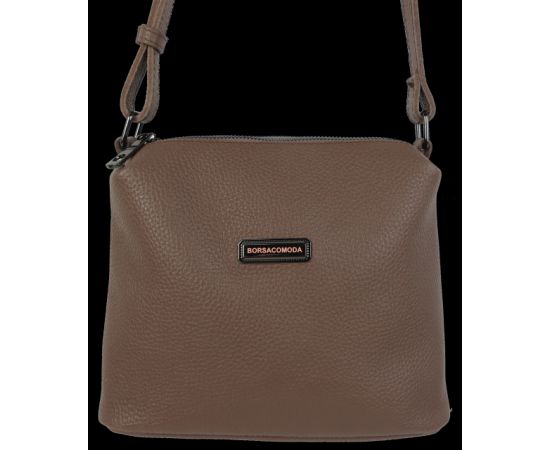 Купить Женская наплечная кожаная сумка Borsacomoda бежевая, фото , изображение 3, характеристики, отзывы