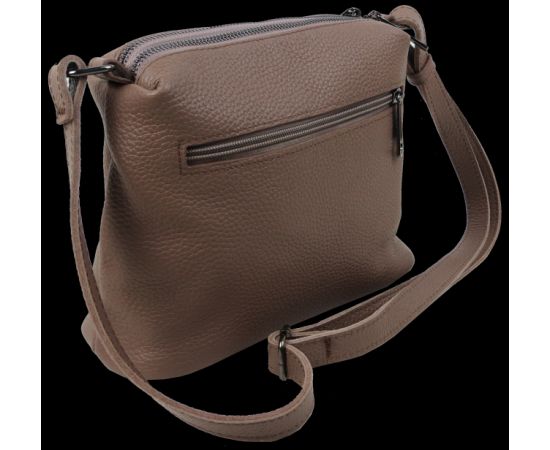 Купить Женская наплечная кожаная сумка Borsacomoda бежевая, фото , изображение 4, характеристики, отзывы