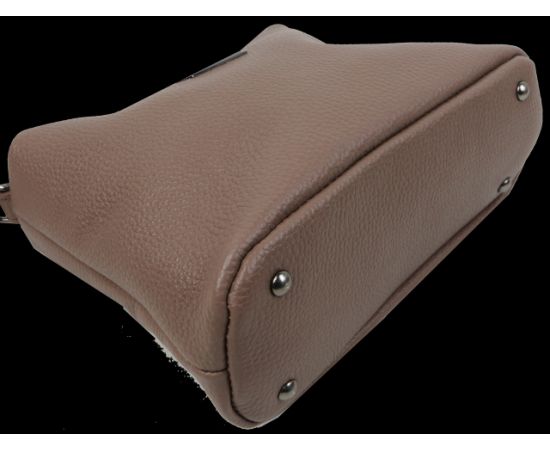 Купить Женская наплечная кожаная сумка Borsacomoda бежевая, фото , изображение 5, характеристики, отзывы