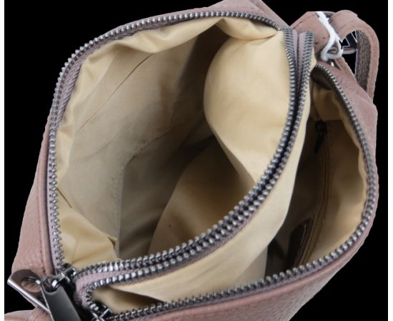 Купить Женская наплечная кожаная сумка Borsacomoda бежевая, фото , изображение 7, характеристики, отзывы