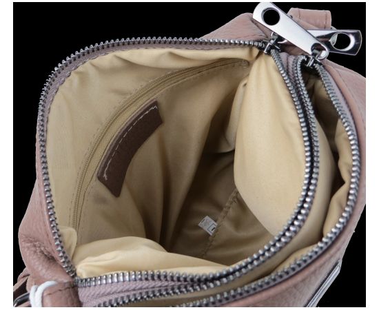 Купить Женская наплечная кожаная сумка Borsacomoda бежевая, фото , изображение 8, характеристики, отзывы