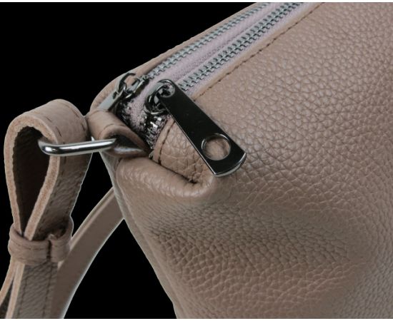 Купить Женская наплечная кожаная сумка Borsacomoda бежевая, фото , изображение 9, характеристики, отзывы