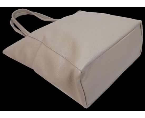 Купить Женская кожаная сумка на двух ручках Borsacomoda, Украина бежевая, фото , изображение 5, характеристики, отзывы