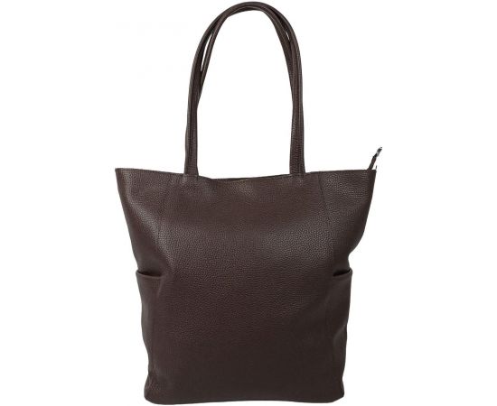 Купить Женская кожаная сумка на двух ручках Borsacomoda, Украина темно-коричневая, фото , характеристики, отзывы