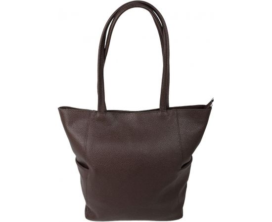 Купить Женская кожаная сумка на двух ручках Borsacomoda, Украина темно-коричневая, фото , изображение 3, характеристики, отзывы