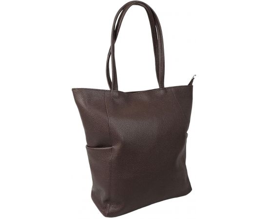 Купить Женская кожаная сумка на двух ручках Borsacomoda, Украина темно-коричневая, фото , изображение 4, характеристики, отзывы