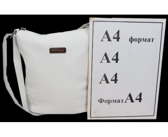 Купить Женская сумка из натуральной кожи на плечо Borsacomoda белая, фото , изображение 8, характеристики, отзывы