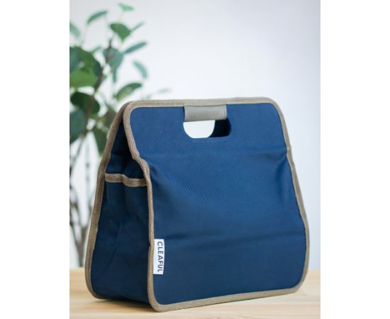 Купить Складная сумка шоппер для покупок с жестким дном 20L Clevaful синяя, фото , характеристики, отзывы