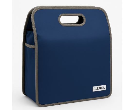 Купить Складная сумка шоппер для покупок с жестким дном 20L Clevaful синяя, фото , изображение 3, характеристики, отзывы