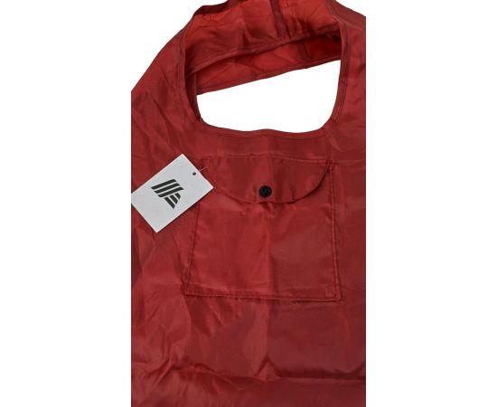 Купить Легкая складная сумка шоппер для покупок Riciclo 44х38 см бордовая, фото , изображение 4, характеристики, отзывы