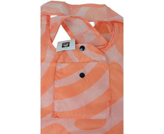 Купить Легкая складная сумка шоппер для покупок Aldi 44х38 см оранжевая с розовым, фото , изображение 5, характеристики, отзывы