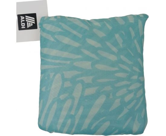 Купить Легкая складная сумка шоппер для покупок Aldi 44х38 см бирюзовая, фото , изображение 4, характеристики, отзывы