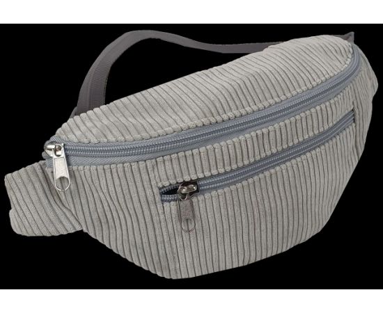 Купить Вельветовая женская поясная сумка, бананка, набедренная сумка LS серая, фото , характеристики, отзывы