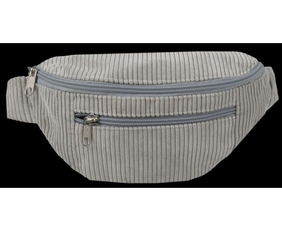 Купить Вельветовая женская поясная сумка, бананка, набедренная сумка LS серая, фото , изображение 2, характеристики, отзывы
