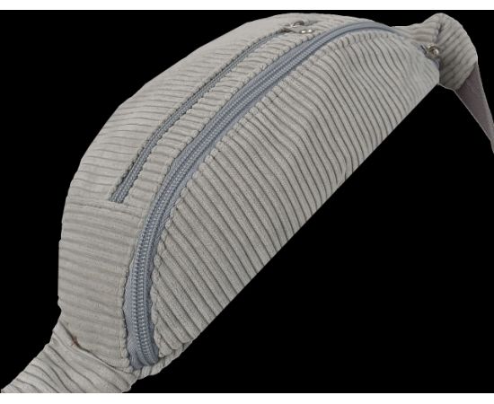 Купить Вельветовая женская поясная сумка, бананка, набедренная сумка LS серая, фото , изображение 5, характеристики, отзывы