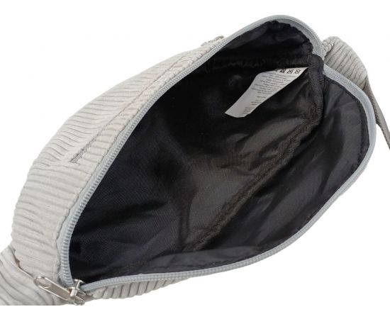 Купить Вельветовая женская поясная сумка, бананка, набедренная сумка LS серая, фото , изображение 7, характеристики, отзывы