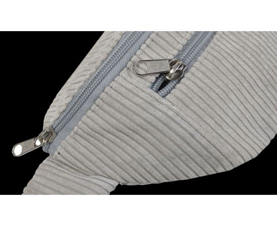 Купить Вельветовая женская поясная сумка, бананка, набедренная сумка LS серая, фото , изображение 8, характеристики, отзывы