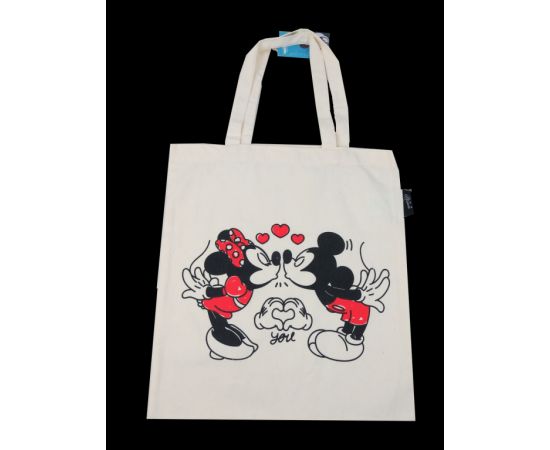 Купить Эко сумка шоппер для покупок Disney Mickey and friends бежевая, фото , характеристики, отзывы