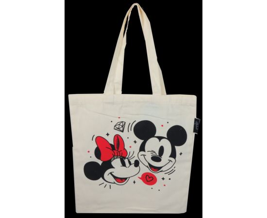 Купить Cумка шоппер для покупок Disney Mickey and friends бежевая, фото , характеристики, отзывы