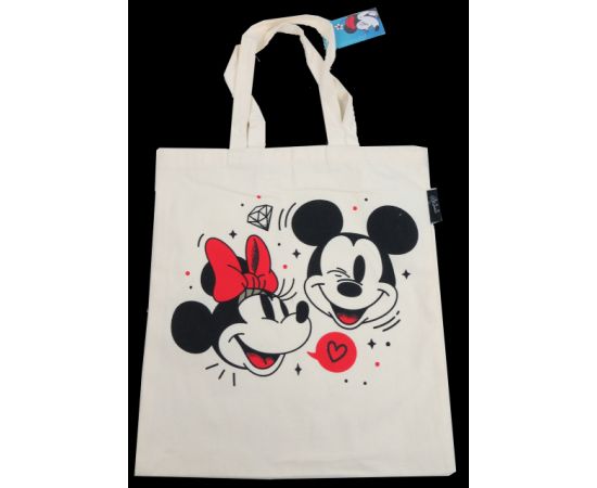 Купить Cумка шоппер для покупок Disney Mickey and friends бежевая, фото , изображение 2, характеристики, отзывы