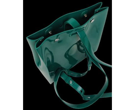 Купить Женская каучуковая сумка-рюкзак трансформер Zaxy Closer Bag зеленая, фото , изображение 5, характеристики, отзывы