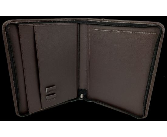 Купить Мужская деловая папка для документов из эко кожи Exclusive темно-коричневая, фото , характеристики, отзывы