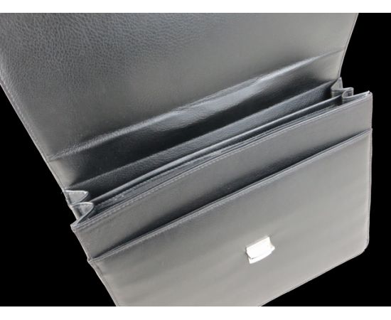 Купить Небольшой мужской портфель из эко кожи Exclusive черный, фото , изображение 6, характеристики, отзывы
