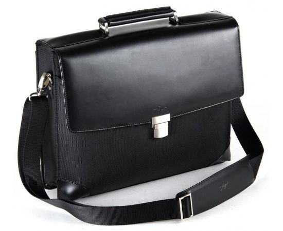 Купить Деловой портфель из кожи и нейлона Fouquet NBC-1002M черный, фото , характеристики, отзывы