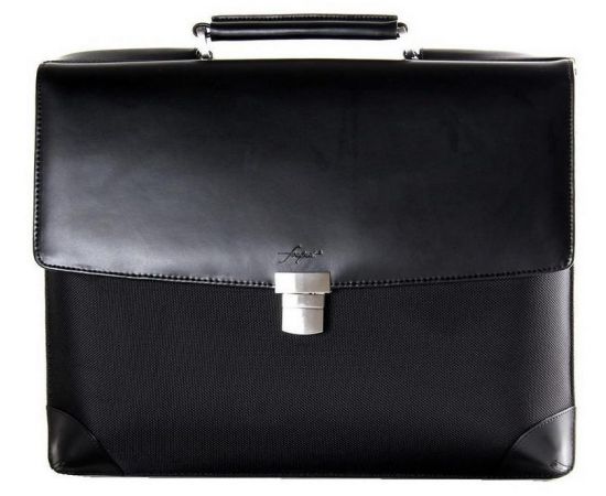 Купить Деловой портфель из кожи и нейлона Fouquet NBC-1002M черный, фото , изображение 2, характеристики, отзывы
