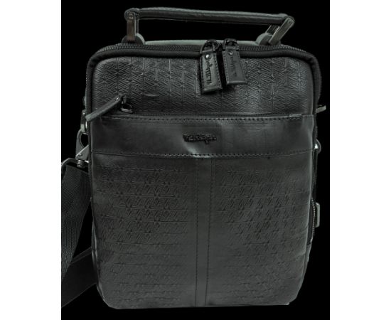 Купить Кожаная мужская сумка, барсетка Mykhail Ikhtyar черная, фото , характеристики, отзывы