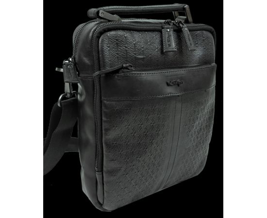 Купить Кожаная мужская сумка, барсетка Mykhail Ikhtyar черная, фото , изображение 2, характеристики, отзывы