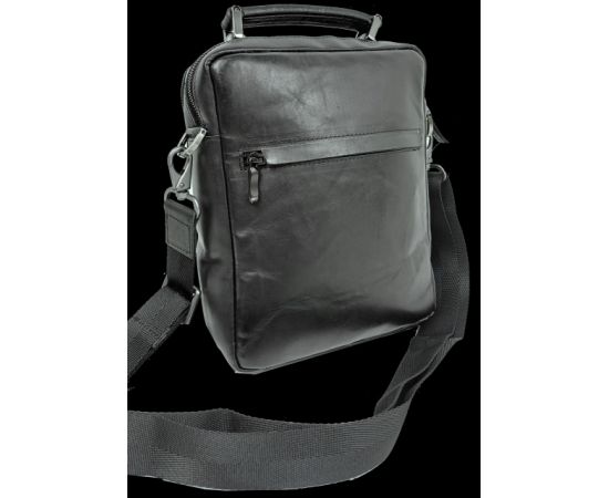 Купить Кожаная мужская сумка, барсетка Mykhail Ikhtyar черная, фото , изображение 6, характеристики, отзывы