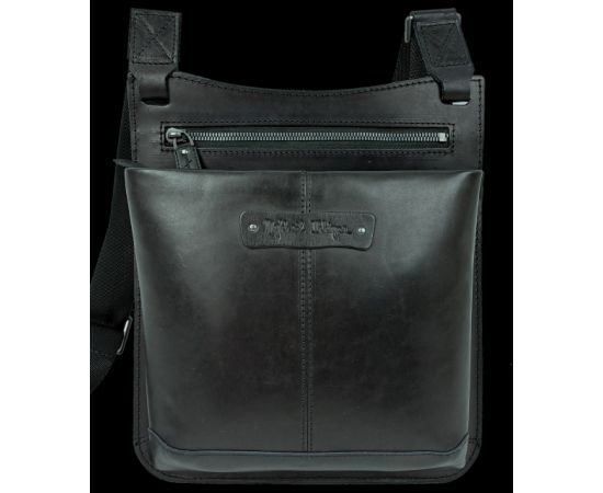 Купить Мужская кожаная сумка планшетка Mykhail Ikhtyar черная, фото , характеристики, отзывы