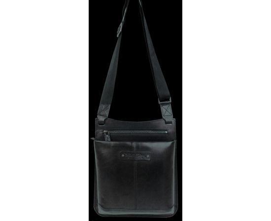 Купить Мужская кожаная сумка планшетка Mykhail Ikhtyar черная, фото , изображение 5, характеристики, отзывы