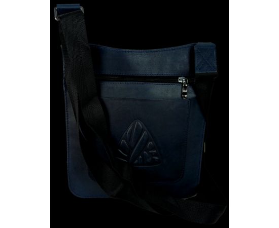 Купить Мужская кожаная сумка на плечо Mykhail Ikhtyar, Украина синяя, фото , изображение 5, характеристики, отзывы