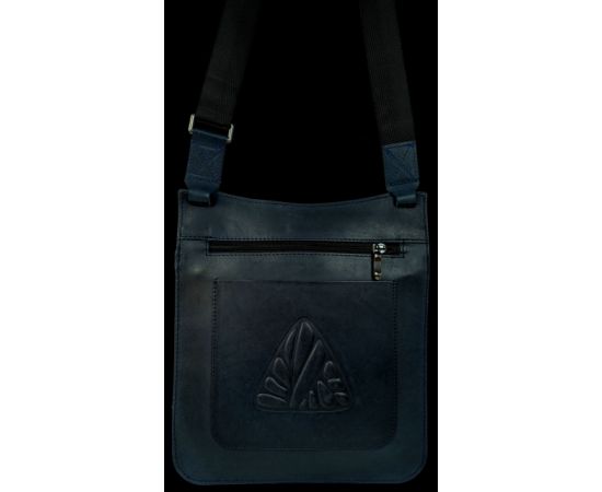 Купить Мужская кожаная сумка на плечо Mykhail Ikhtyar, Украина синяя, фото , изображение 6, характеристики, отзывы