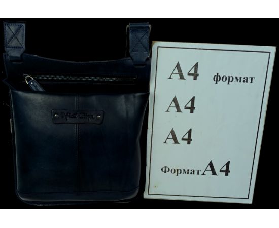 Купить Мужская кожаная сумка на плечо Mykhail Ikhtyar, Украина синяя, фото , изображение 10, характеристики, отзывы