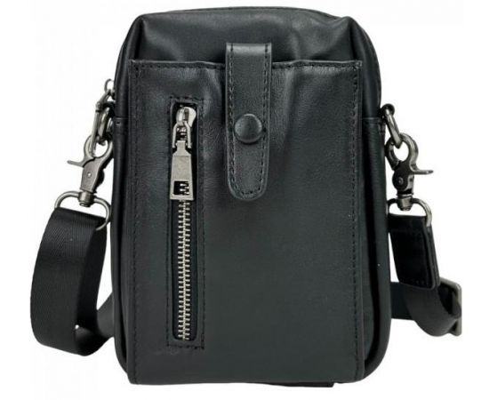 Купить Небольшая мужская кожаная сумка  Tiding Bag черная, фото , характеристики, отзывы