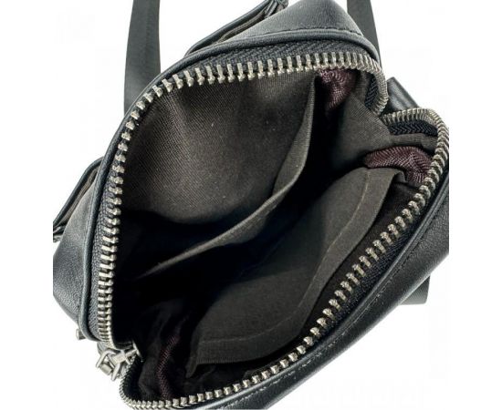 Купить Небольшая мужская кожаная сумка  Tiding Bag черная, фото , изображение 3, характеристики, отзывы