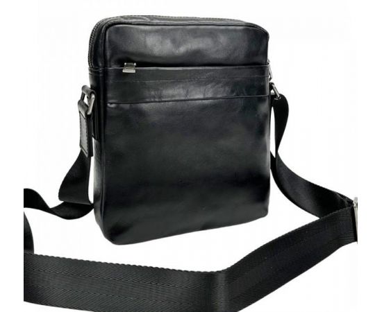 Купить Мужская сумка из натуральной кожи Tiding Bag черная, фото , изображение 2, характеристики, отзывы
