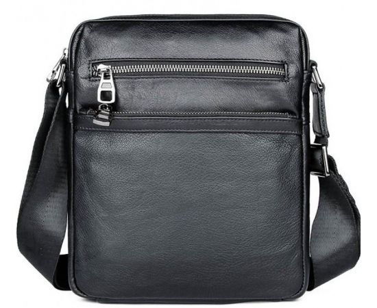 Купить Мужская сумка из натуральной кожи Tiding Bag черная, фото , изображение 2, характеристики, отзывы